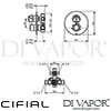 Cifial 600021SY Techno 65 Concealed Thermostatic Shower Valve 2 Outlets Dimensions